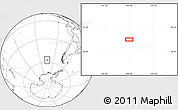 Blank Location Map of the area around 57° 10' 28" S, 104° 28' 29" W