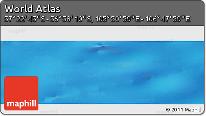 Shaded Relief Panoramic Map of the Area around 57° 10' 28" S, 106° 19' 29" E