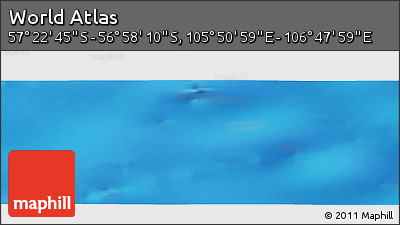 Shaded Relief Panoramic Map of the Area around 57° 10' 28" S, 106° 19' 29" E