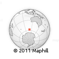 Outline Map of the Area around 57° 10' 28" S, 109° 43' 29" E, rectangular outline