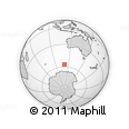 Outline Map of the Area around 57° 10' 28" S, 110° 34' 29" E, rectangular outline