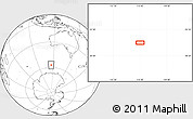 Blank Location Map of the area around 57° 10' 28" S, 115° 40' 30" E