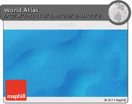Physical 3D Map of the Area around 57° 10' 28" S, 116° 31' 30" E