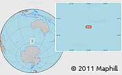Gray Location Map of the area around 57° 10' 28" S, 116° 31' 30" E