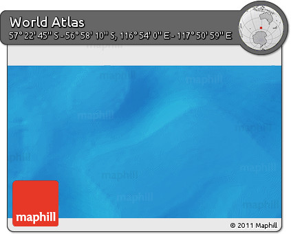 Physical 3D Map of the Area around 57° 10' 28" S, 117° 22' 30" E