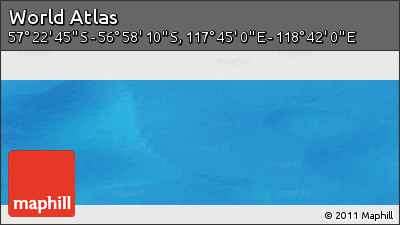 Physical Panoramic Map of the Area around 57° 10' 28" S, 118° 13' 29" E