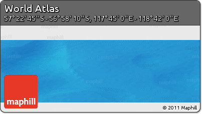 Physical Panoramic Map of the Area around 57° 10' 28" S, 118° 13' 29" E
