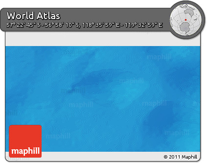 Physical 3D Map of the Area around 57° 10' 28" S, 119° 4' 29" E
