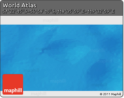 Physical 3D Map of the Area around 57° 10' 28" S, 119° 4' 29" E