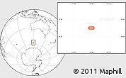Blank Location Map of the area around 57° 10' 28" S, 119° 4' 29" E
