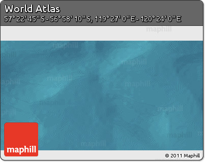 Satellite 3D Map of the Area around 57° 10' 28" S, 119° 55' 30" E