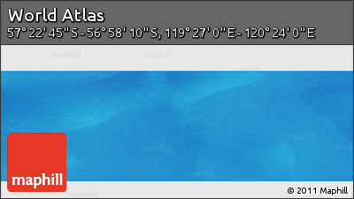 Physical Panoramic Map of the Area around 57° 10' 28" S, 119° 55' 30" E