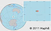 Gray Location Map of the area around 57° 10' 28" S, 120° 46' 30" E