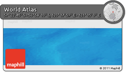 Physical Panoramic Map of the Area around 57° 10' 28" S, 120° 46' 30" E