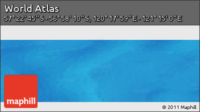 Physical Panoramic Map of the Area around 57° 10' 28" S, 120° 46' 30" E