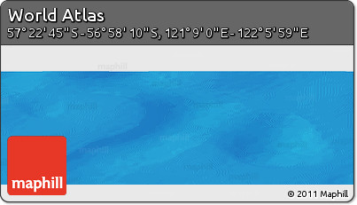 Physical Panoramic Map of the Area around 57° 10' 28" S, 121° 37' 30" E
