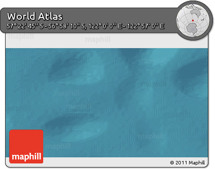 Satellite 3D Map of the Area around 57° 10' 28" S, 122° 28' 29" E