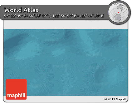 Satellite 3D Map of the Area around 57° 10' 28" S, 123° 19' 29" E