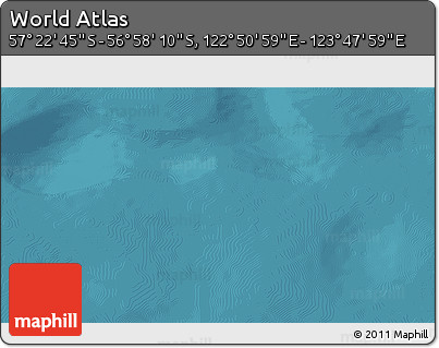 Satellite 3D Map of the Area around 57° 10' 28" S, 123° 19' 29" E