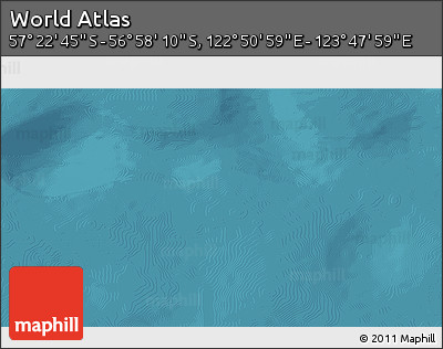 Satellite 3D Map of the Area around 57° 10' 28" S, 123° 19' 29" E