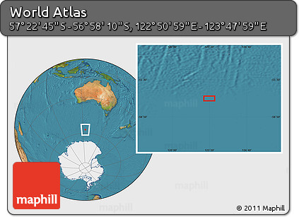 Satellite Location Map of the Area around 57° 10' 28" S, 123° 19' 29" E