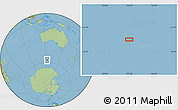 Savanna Style Location Map of the area around 57° 10' 28" S, 123° 19' 29" E