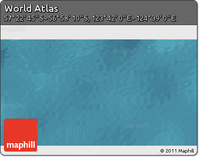 Satellite 3D Map of the Area around 57° 10' 28" S, 124° 10' 30" E