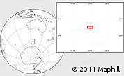Blank Location Map of the area around 57° 10' 28" S, 125° 1' 30" E