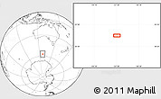 Blank Location Map of the area around 57° 10' 28" S, 127° 34' 30" E