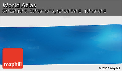 Physical Panoramic Map of the Area around 57° 10' 28" S, 12° 49' 29" E