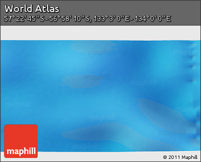 Physical 3D Map of the Area around 57° 10' 28" S, 133° 31' 30" E