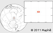 Blank Location Map of the area around 57° 10' 28" S, 135° 13' 29" E