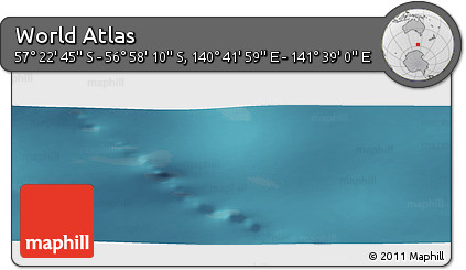 Satellite Panoramic Map of the Area around 57° 10' 28" S, 141° 10' 30" E