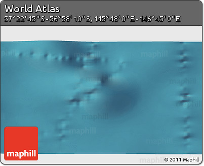 Satellite 3D Map of the Area around 57° 10' 28" S, 146° 16' 30" E