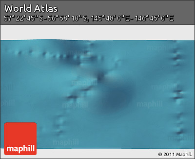 Satellite 3D Map of the Area around 57° 10' 28" S, 146° 16' 30" E
