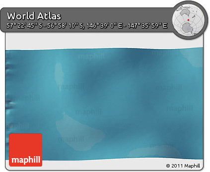 Satellite 3D Map of the Area around 57° 10' 28" S, 147° 7' 30" E