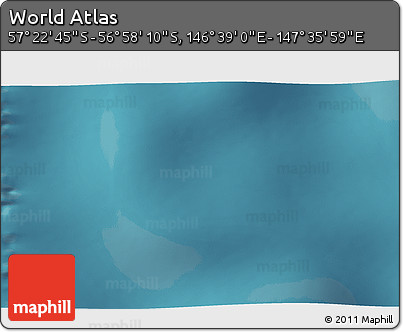 Satellite 3D Map of the Area around 57° 10' 28" S, 147° 7' 30" E