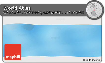 Physical Panoramic Map of the Area around 57° 10' 28" S, 147° 58' 29" E