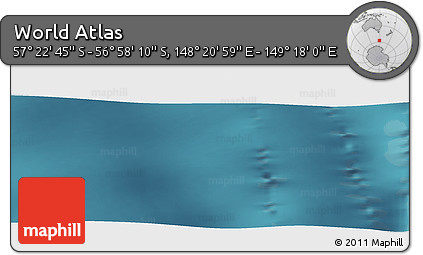 Satellite Panoramic Map of the Area around 57° 10' 28" S, 148° 49' 29" E