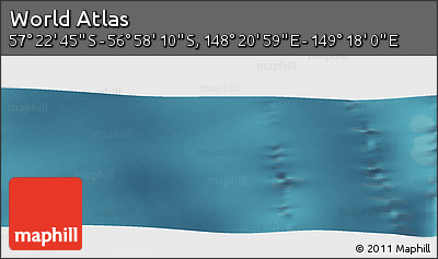 Satellite Panoramic Map of the Area around 57° 10' 28" S, 148° 49' 29" E