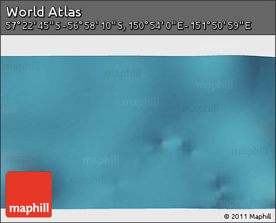 Satellite 3D Map of the Area around 57° 10' 28" S, 151° 22' 30" E