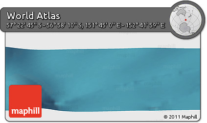 Satellite Panoramic Map of the Area around 57° 10' 28" S, 152° 13' 29" E