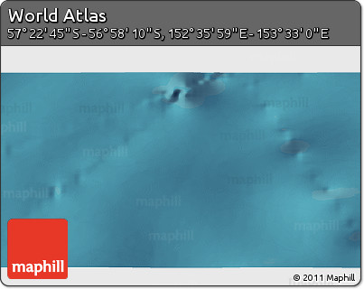 Satellite 3D Map of the Area around 57° 10' 28" S, 153° 4' 29" E