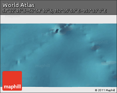Satellite 3D Map of the Area around 57° 10' 28" S, 153° 4' 29" E