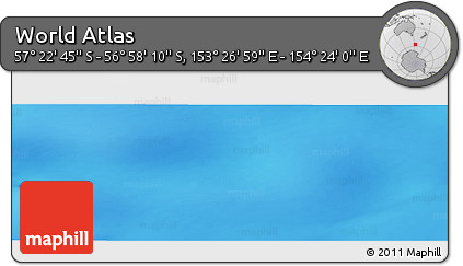 Physical Panoramic Map of the Area around 57° 10' 28" S, 153° 55' 30" E