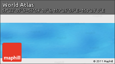 Physical Panoramic Map of the Area around 57° 10' 28" S, 153° 55' 30" E