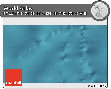 Satellite 3D Map of the Area around 57° 10' 28" S, 154° 46' 30" E