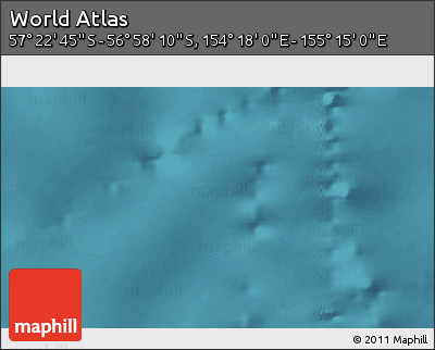 Satellite 3D Map of the Area around 57° 10' 28" S, 154° 46' 30" E