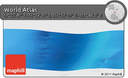 Physical Panoramic Map of the Area around 57° 10' 28" S, 157° 19' 29" E