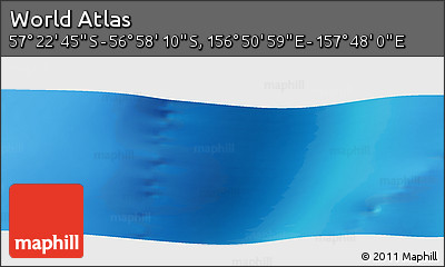 Physical Panoramic Map of the Area around 57° 10' 28" S, 157° 19' 29" E